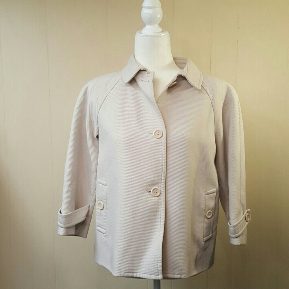 Talbots size 8 cream corded jacket